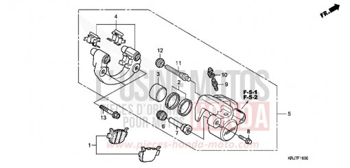 REAR BRAKE CALIPER FES125AB de 2011